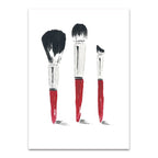 Beauty Brushes Wall Art Print