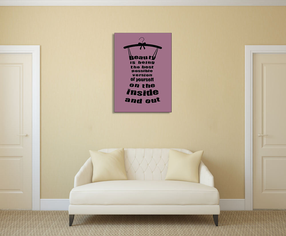 Beauty Inside and Out Wall Art Print on the wall