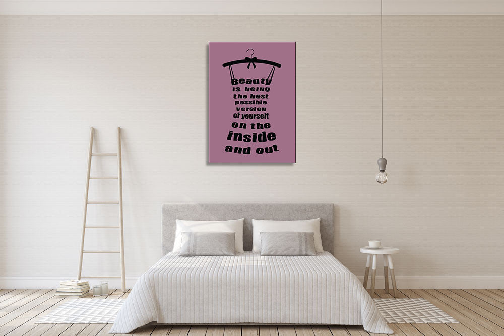 Beauty Inside and Out Wall Art Print on the wall