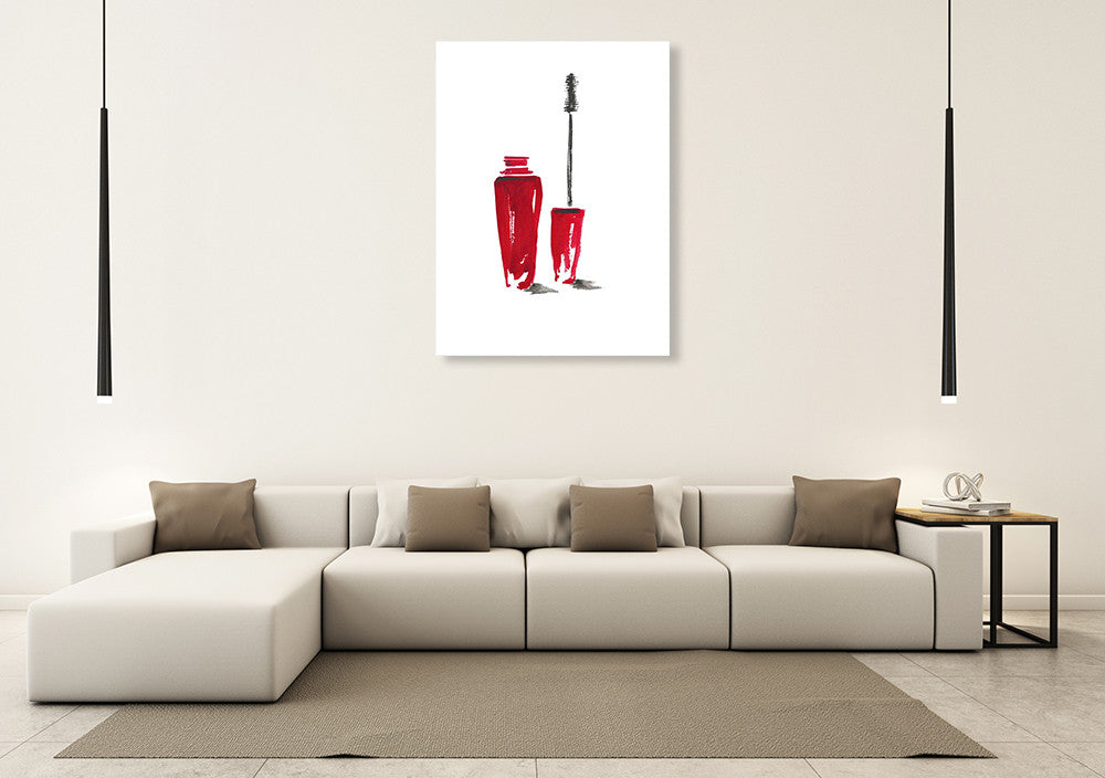 Beauty Mascara Wall Art Print on the wall