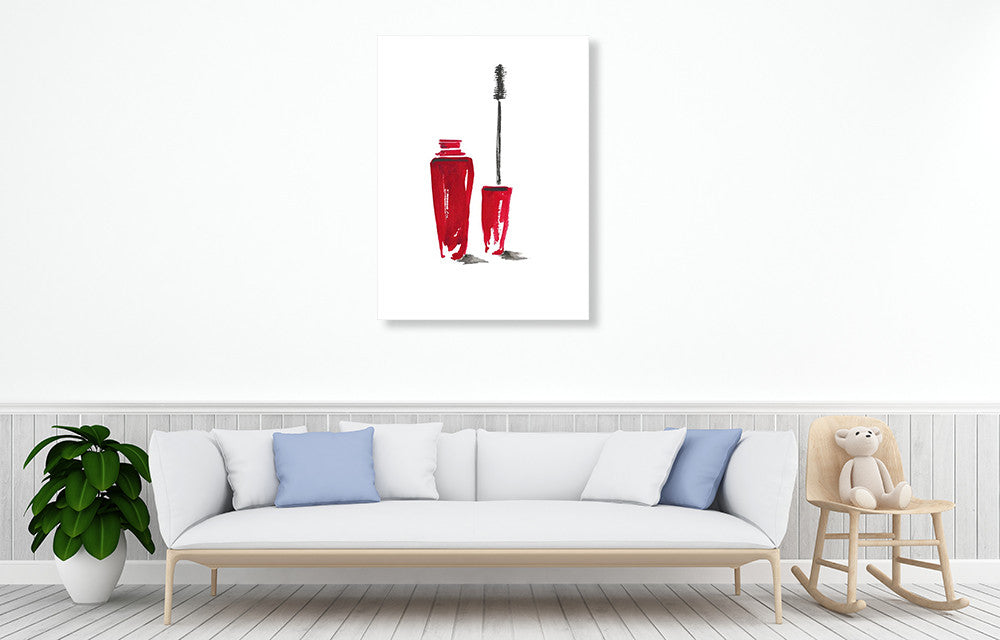 Beauty Mascara Wall Art Print on the wall