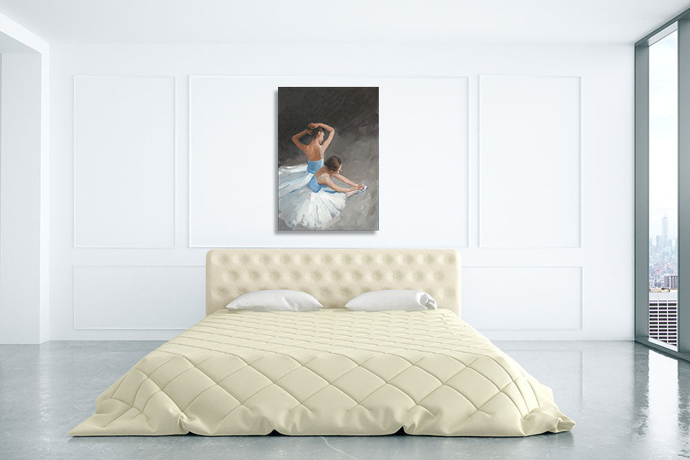 Ballerina Dancers II Wall Art Print on the wall