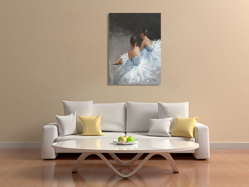 Ballerina Dancers I Wall Art Print on the wall