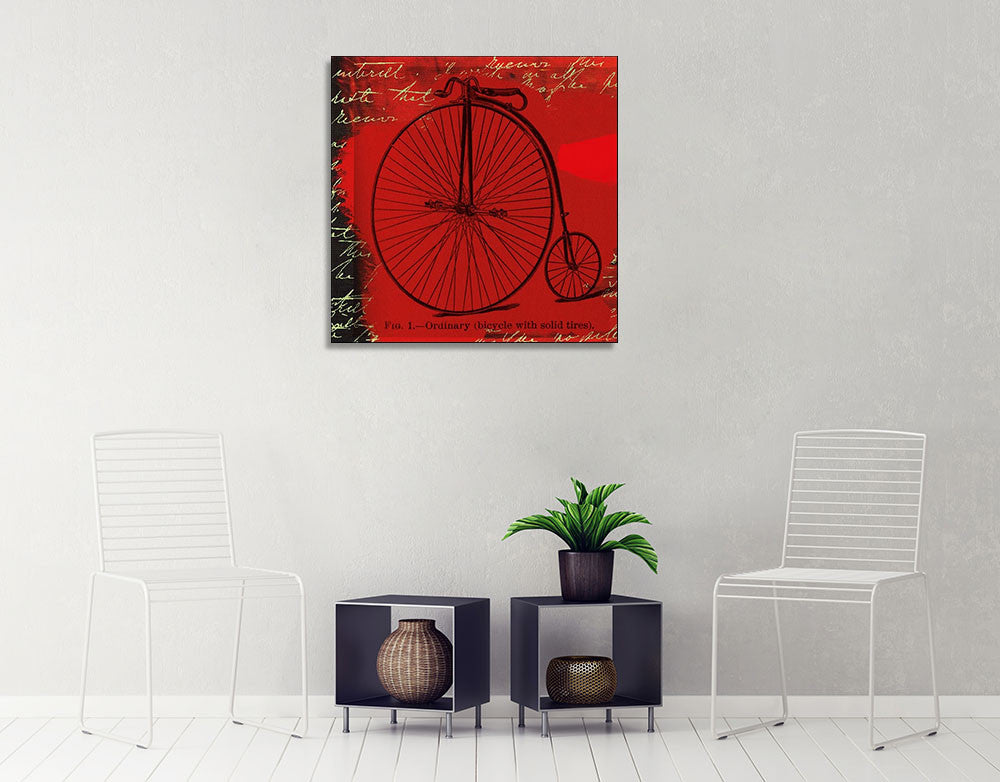 Bicycle II Wall Art Print on the wall
