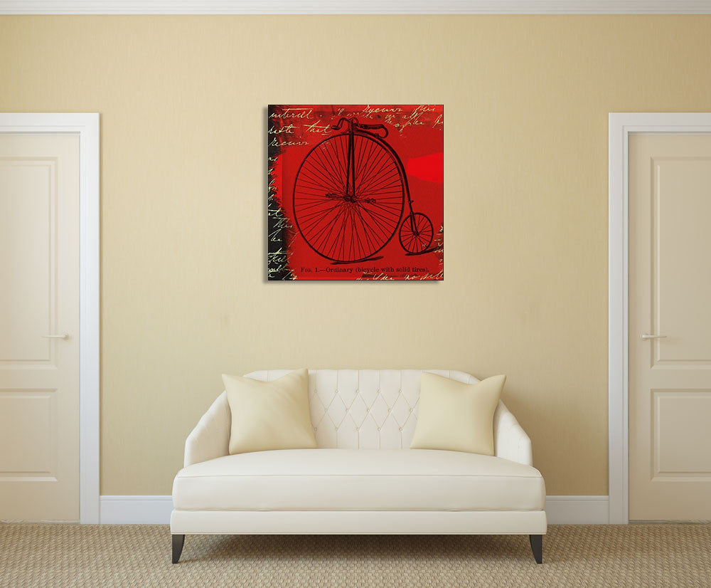 Bicycle II Wall Art Print on the wall