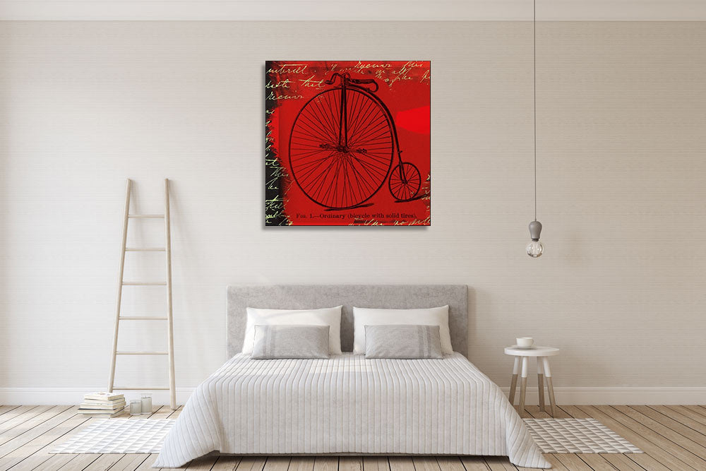 Bicycle II Wall Art Print on the wall