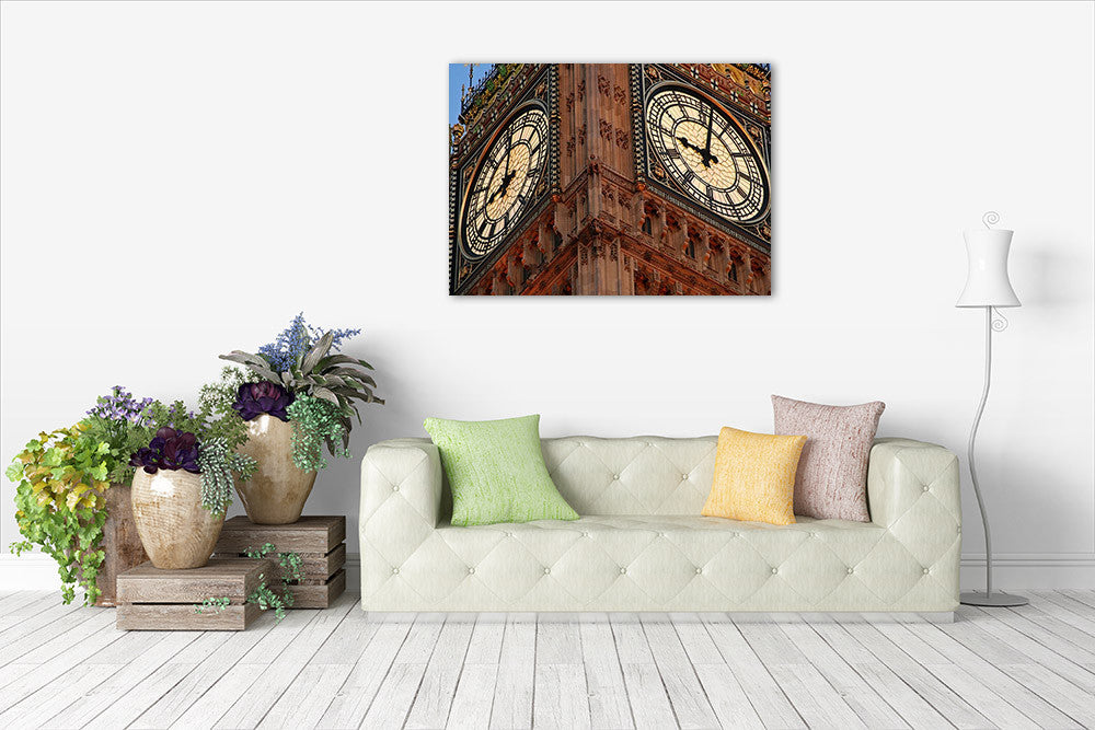 Big Ben Clockface Wall Art Print on the wall