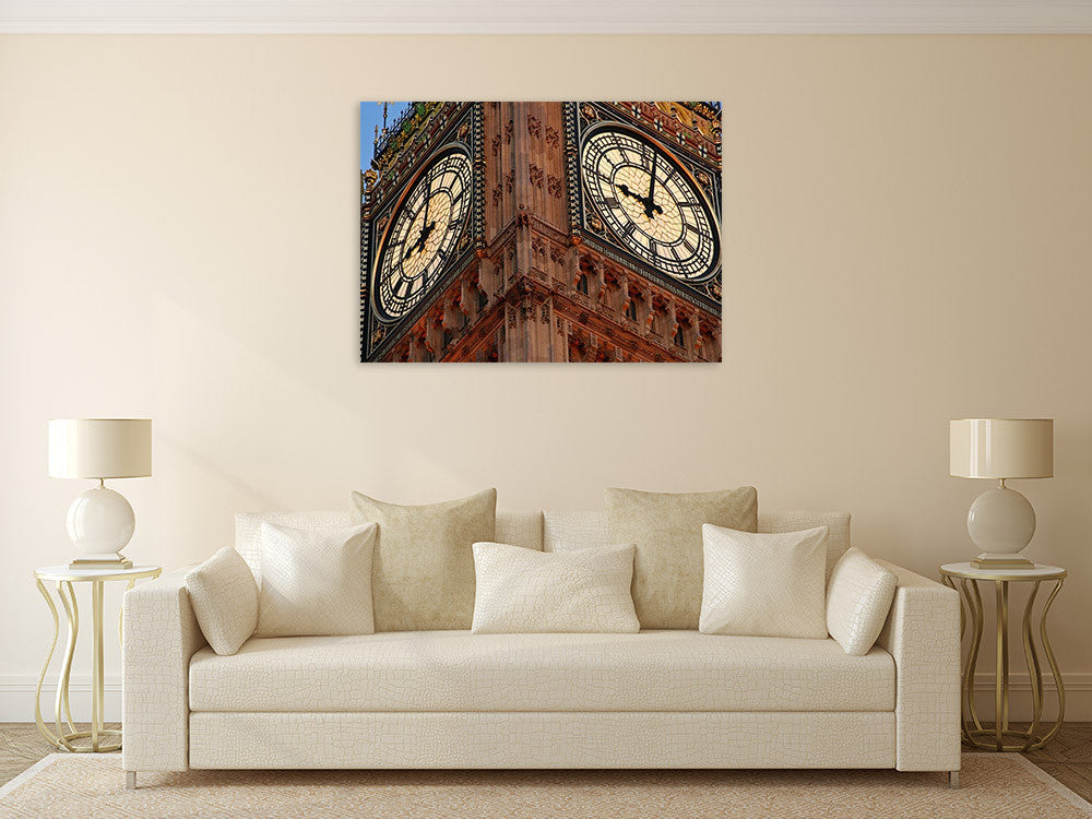 Big Ben Clockface Wall Art Print on the wall