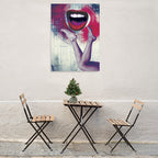 Bla Bla Bla Wall Art Print on the wall