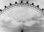 Black and White London Eye Wall Art Print