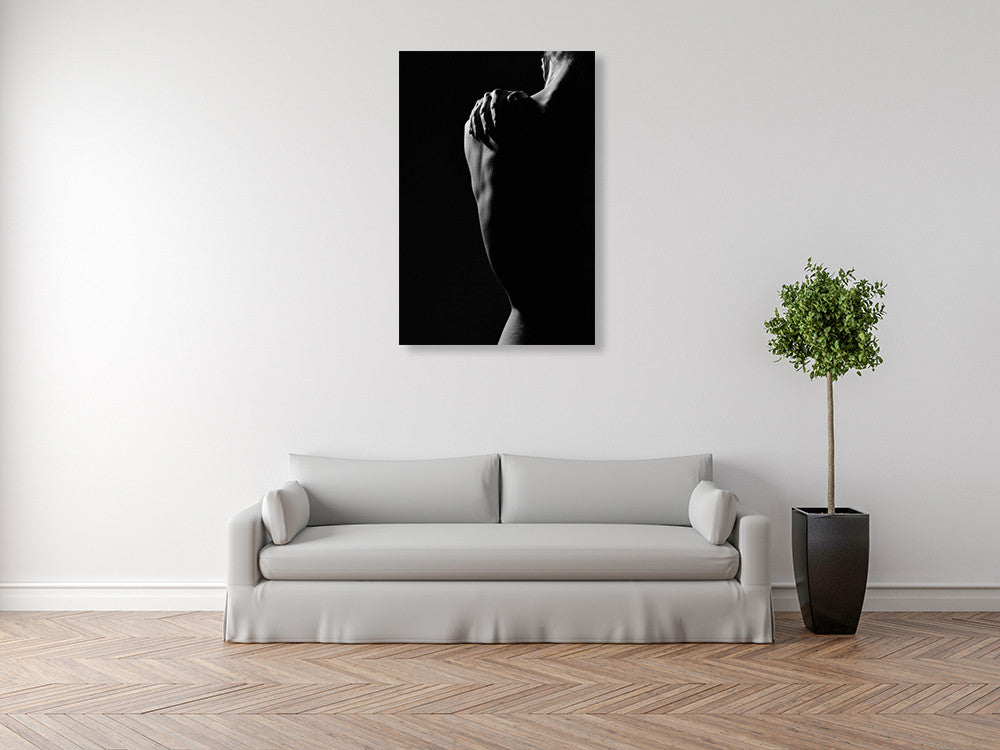 Black and White Shadows Wall Art Print on the wall
