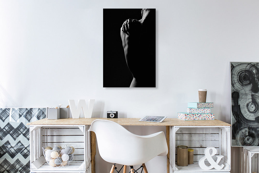 Black and White Shadows Wall Art Print on the wall