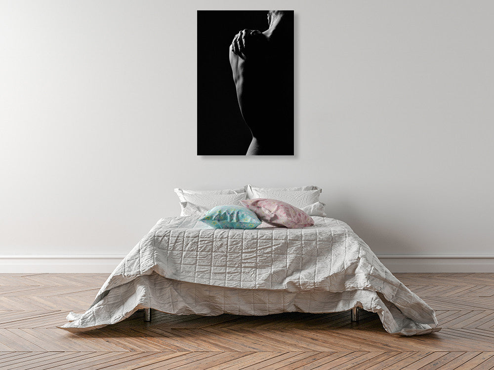Black and White Shadows Wall Art Print on the wall