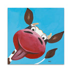Blue Cow Wall Art Print