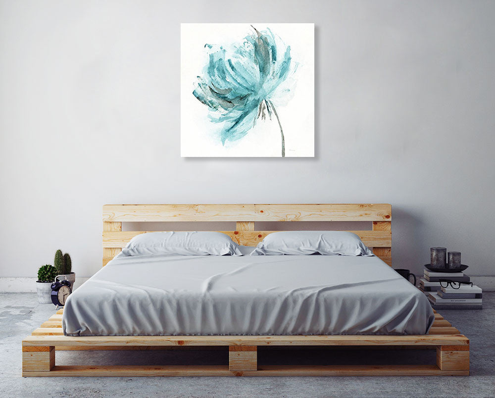 Blue Dance II Wall Art Print on the wall