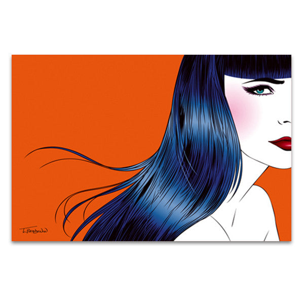 Blue Hair Wall Art Print