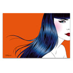 Blue Hair Wall Art Print