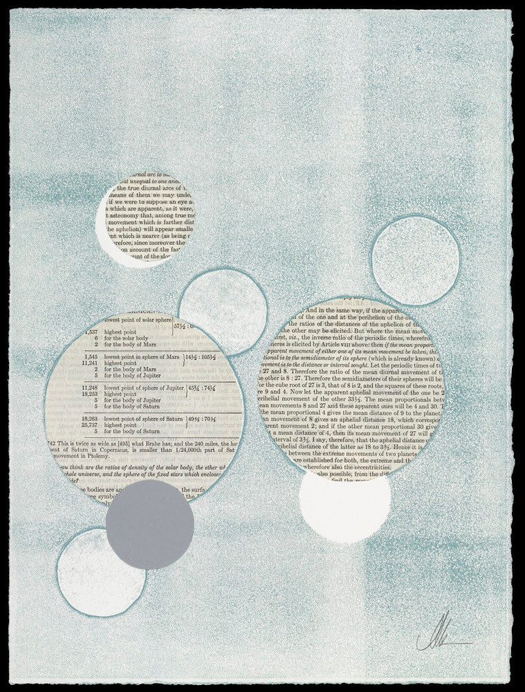 Light Blue Word Bubble Wall Art Print