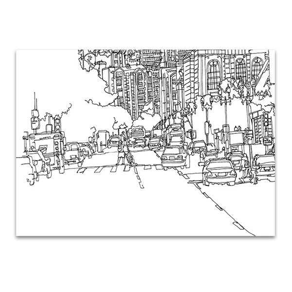 Boston City Line Wall Art Print