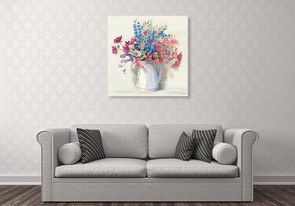 Bright Bouquet II Wall Art Print on the wall