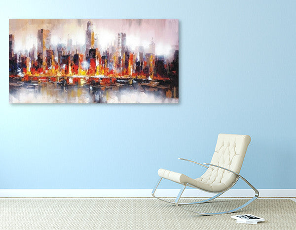 Bright City on the wall