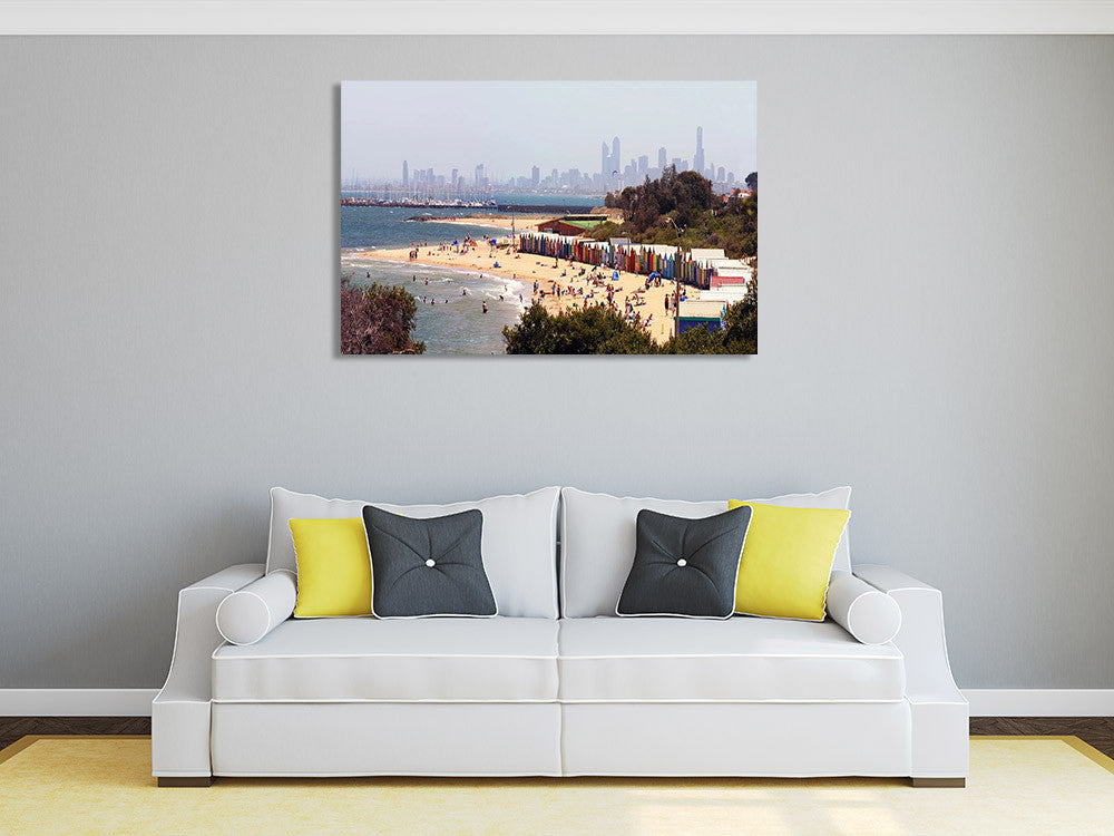 Brighton Beach Australia Wall Art Print on the wall