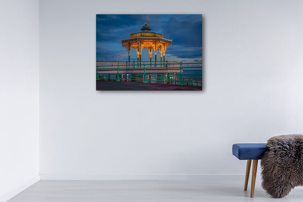 Brighton Blue Sky Wall Art Print on the wall
