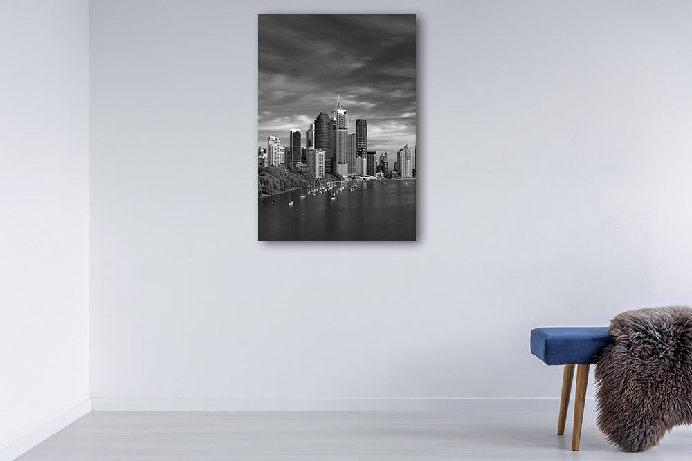 Brisbane City Australia Wall Art Print on the wall