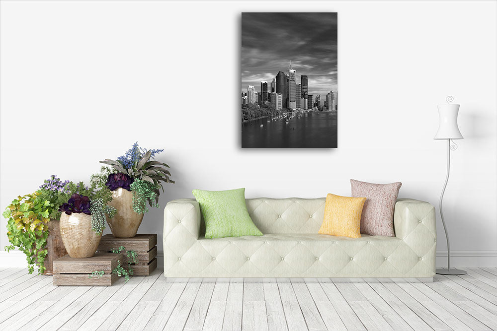 Brisbane City Australia Wall Art Print on the wall