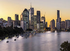 Brisbane City Riverside Wall Art Print