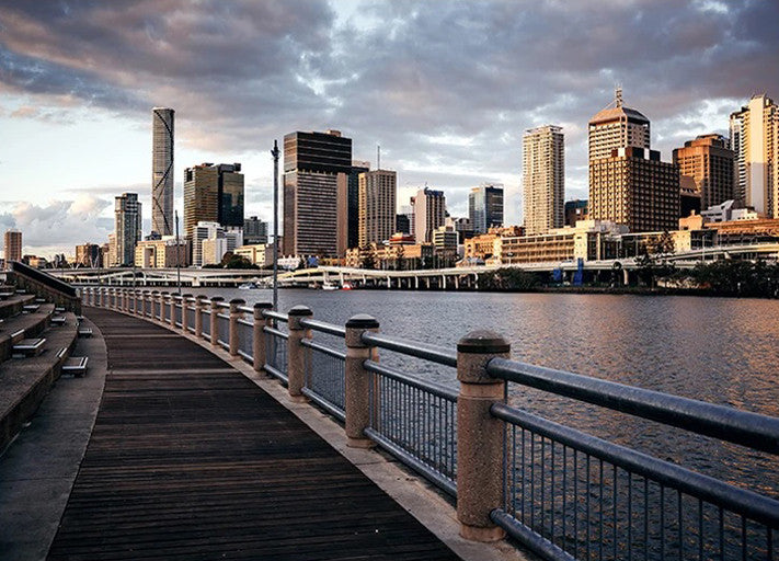 Brisbane City Skyline Wall Art Print
