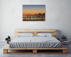 Brisbane City Sunrise Wall Art Print on the wall