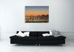 Brisbane City Sunrise Wall Art Print on the wall