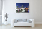 Brisbane City at Twilight Wall Art Print on the wall
