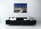 Brisbane City at Twilight Wall Art Print on the wall