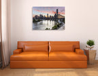 Brisbane Cityscape Wall Art Print on the wall