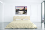 Brisbane Cityscape Wall Art Print on the wall