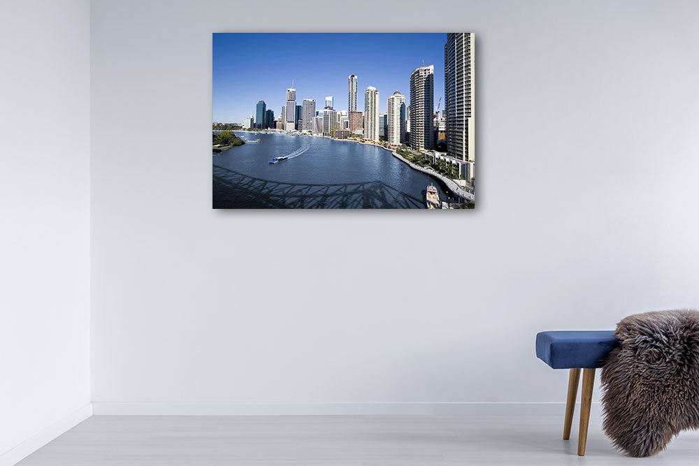 Brisbane Skyline Wall Print on the wall