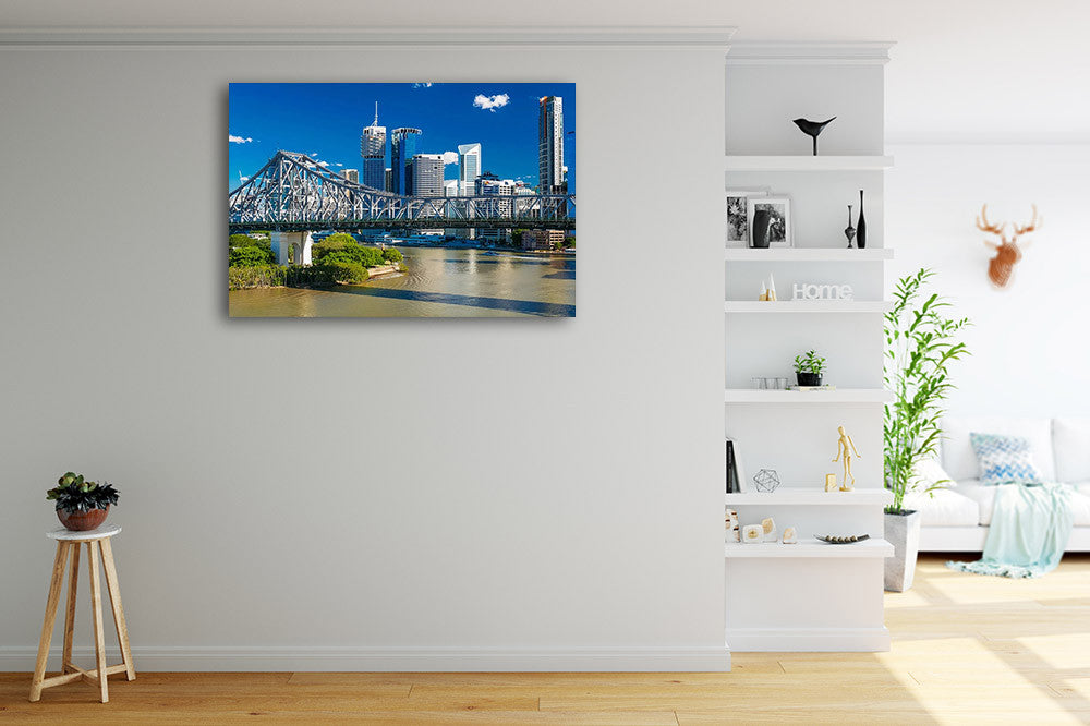 Brisbane Story Bridge Wall Art Print on the wall
