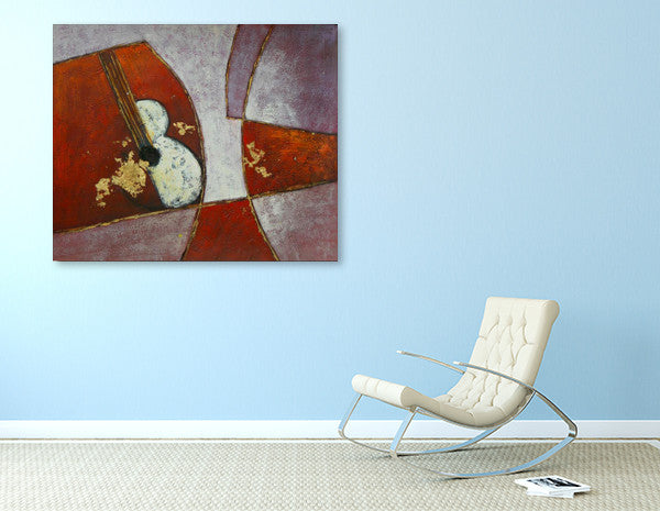 Broken Guitar on the wall