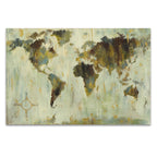 Bronze World Map Wall Art Print