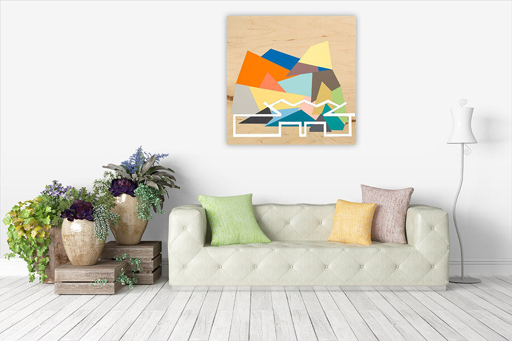 Building Silhouette III Wall Art Print on the wall