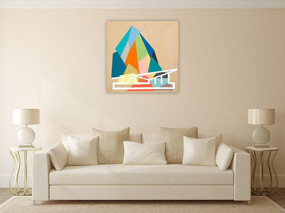 Building Silhouette II Wall Art Print on the wall