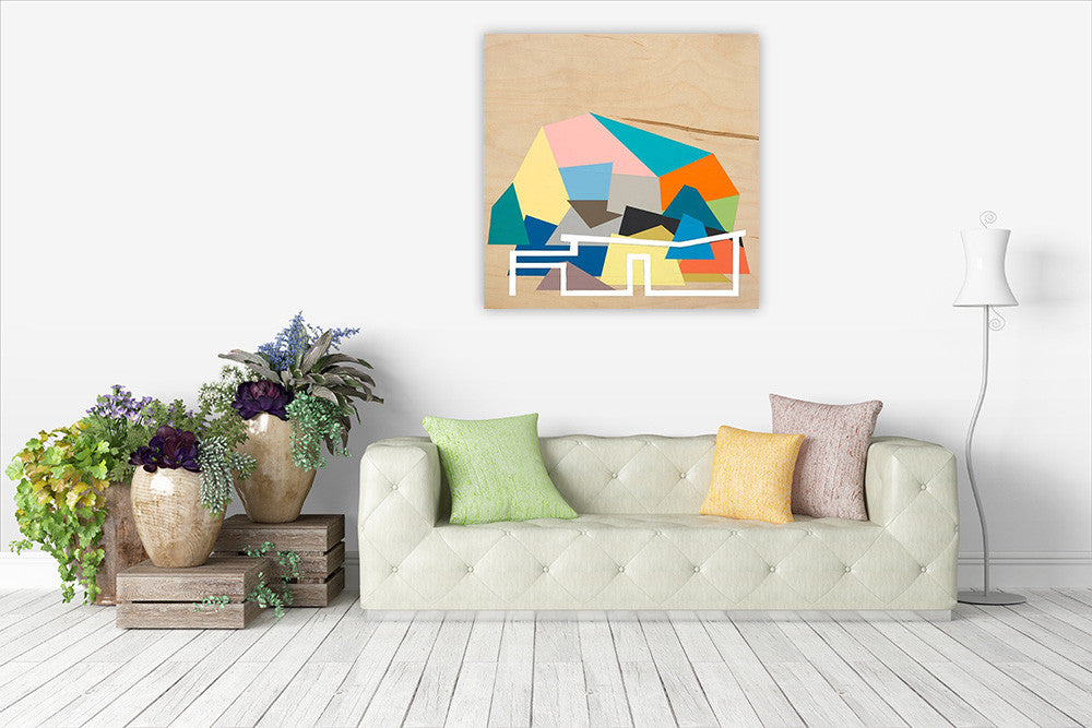 Building Silhouette I Wall Art Print on the wall