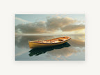 Still Water Rowboat, coastal canvas wall art print, front view