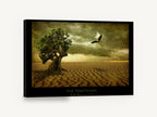 Lone Tree Desert Eagle, lone tree desert eagle artwork, landscape canvas wall art print ready to hang