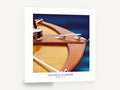 Varnished Bow Closeup, wooden boat bow closeup, coastal canvas wall art print ready to hang