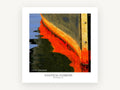 Orange Hull Reflection, coastal canvas wall art print, front view