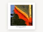 Orange Hull Reflection, coastal canvas wall art print, front view