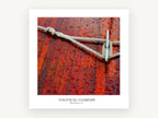 Rope on Red Deck, coastal canvas wall art print, front view